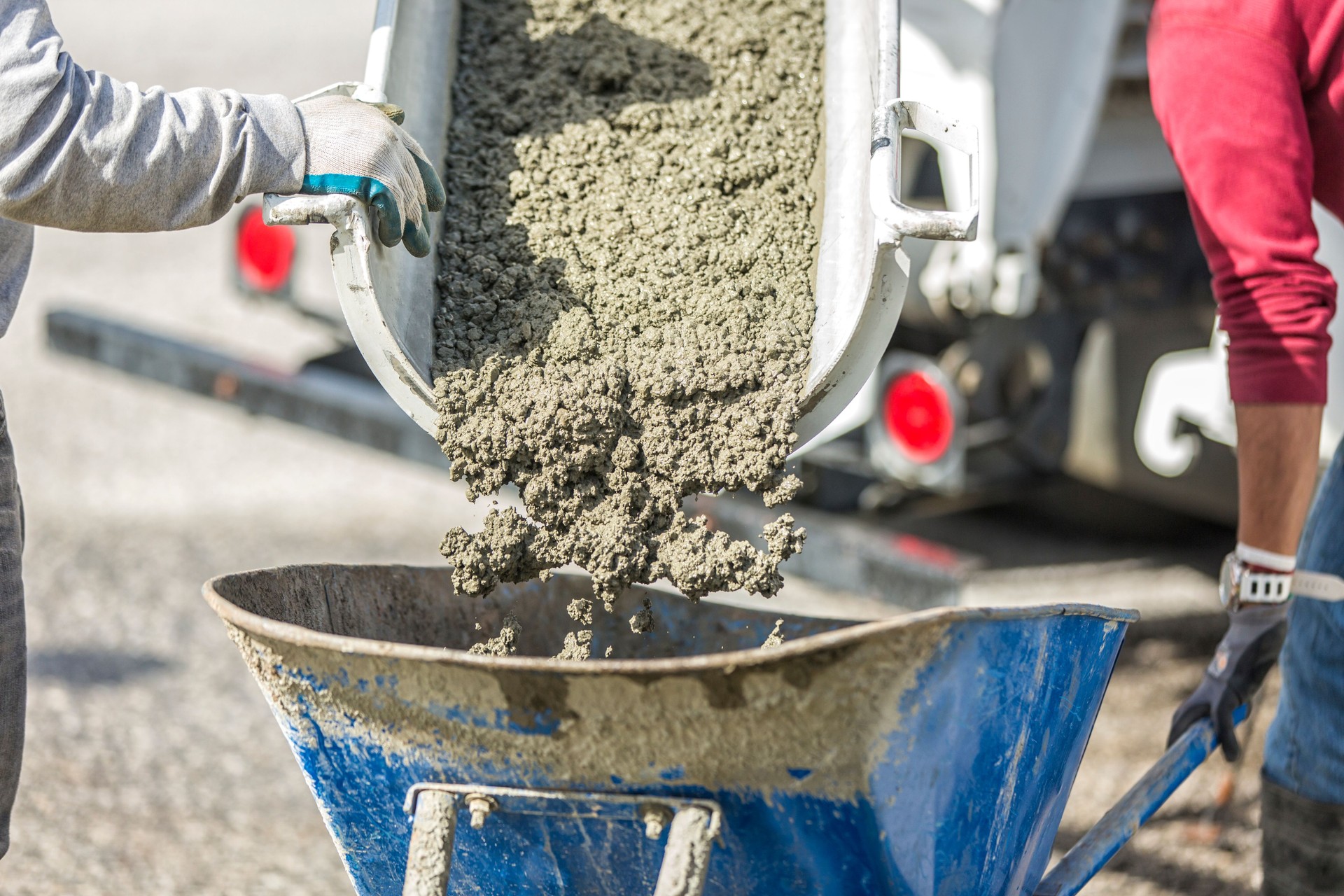 Construction Site Pouring Concrete